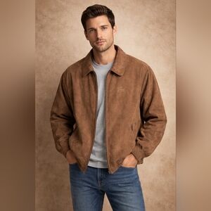 Kenpo Las Vegas Paris Faux Suede Brown Jacket